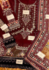 MARIA.B chiffion embroidered hand embellished luxury unstitched 3pc