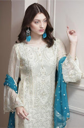 MARYUM & MARIA chiffon embroidered sequence unstitched 3pc