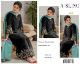 BRAND ASLING dhanak embroidered winter unstitced 3pc