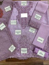 BAROQUE organza embroidered hand embellished luxury unstitched 3pc