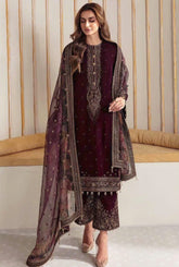 JAZMIN velvet embroidered luxury unstitched 3pc✓