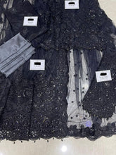 MARIA.B net saree embroidered hand embellished luxury unstitched 3pc