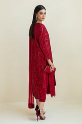 BAROQUE chiffon embroidered sequence unstitched 3pc