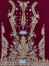 CHARIZMA chiffon viscos thread embroidered hand embellished luxury wedding unstitched 3pc