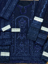 MUSHQ net embroidered hand emblished luxury unstitched 3pc