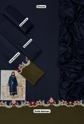 QASWA dhanak embroidered unstitched 3pc