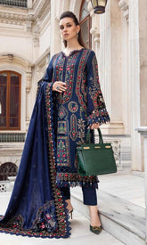 MARIA.B dhanak multi thread embroidered & dhanak shawl luxury unstitched 3pc