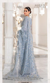 MARIA.B net saree embroidered hand embellished luxury unstitched saree 3pc