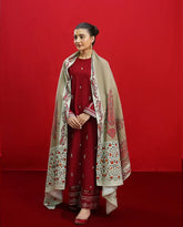 URGE dhanak embroidered unstitched 3pc
