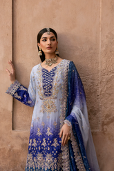 EMAN ADEEL chiffon embroidered hand emblished luxury unstitched 3pc