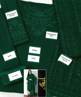 BAROQUE chiffon embroidered sequence unstitced 3pc