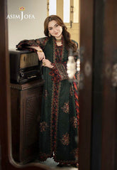 ASIM JOFA dhanak embroidered & embroidered shawl luxury unstitched 3pc