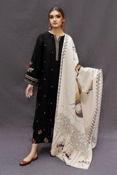 URGE dhanak embroiderd unstitced 3pc