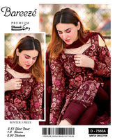 BAREEZE dhanak embroidered luxury unstitched 3pc