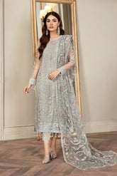 BRAND ZARIF net embroidered hand emblished luxury unstitched 3pc