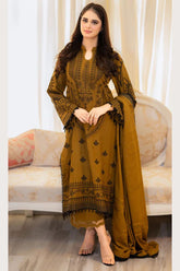 BAREEZE dhanak embroidered luxury unstitched 3pc