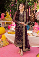ASIM JOFA chiffon embroidered sequence unstitced 3pc