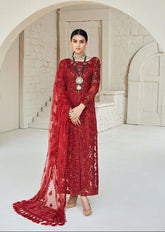 MARYUM HUSSAIN net embroidered & moti work sequence unstiched 3pc