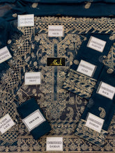 ASIM JOFA chiffon embroidered sequence unstitced 3pc