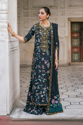 BIN ILYAS EMBROIDERED LAWN UNSTITCHED 3PC SET | KPA0043