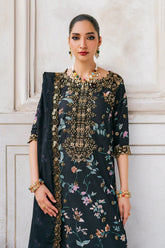 BIN ILYAS EMBROIDERED LAWN UNSTITCHED 3PC SET | KPA0043