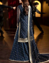 ASIM JOFA
chiffon embroidered sequence luxury gharar unstitched 3pc