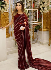 CHIFFION EMBROIDERED SAREE UNSTITCHED