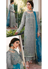 AKBAR ASLAM organza embroidered hand emblished luxury unstitched 3pc