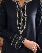 IZNIK shamooz silk embroidered hand embellished luxury unstitched 3pc✓