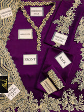 ZAINAB CHOTANI silk embroidered hand work unstitced 3pc