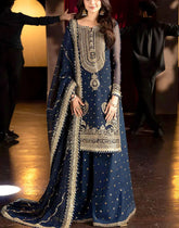 ASIM JOFA
chiffon embroidered sequence luxury gharar unstitched 3pc