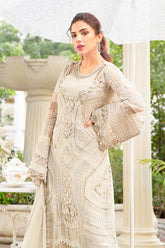 MARIA.B chiffon embroidered sequence 3d flowers luxury unstitched 3pc