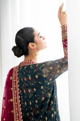 BAROQUE CHIFFON EMBROIDERED UNSTITCHED 3PC SUIT | KPA0102