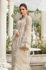 MARIA.B UNSTITCHED EMBROIDERED CHIFFON 3PC SUIT | KPA0059