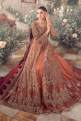 MARIA.B UNSTITCHED EMBROIDERED SALMON PINK 3PC SUIT BD-2701 – KPA0058
