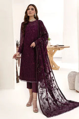 ZARIF CHIFFON EMBROIDERED UNSTITCHED 3PC SUIT | KPA0072