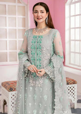 EMBROIDERED ORGANZA UNSTITCHED 3PC SET | KPA0039