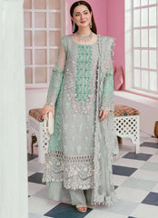 EMBROIDERED ORGANZA UNSTITCHED 3PC SET | KPA0039