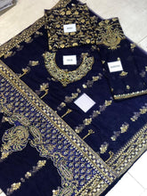 MARIA.B NET SAREE WEDDING EMBROIDERED UNSTITCHED 3PC