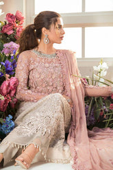 MARIA.B chiffon embroidered & 3d hand work luxury unstiched 3pc✓