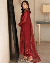 EMAN ADEEL ORGANZA EMBROIDERED WEDDING UNSTITCHED 3PC