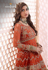 ASIM JOFA CHIFFON WEDDING EMBROIDERED UNSTITCHED 3PC