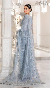 MARIA.B NET SAREE WEDDING EMBROIDERED UNSTITCHED 3PC