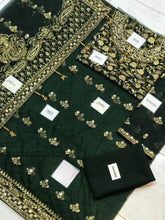 MARIA.B NET SAREE WEDDING EMBROIDERED UNSTITCHED 3PC