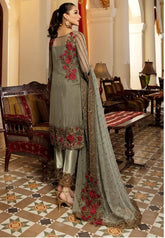 IMROZIA SERENE CHIFFON EMBROIDERED UNSTICHED 3PC