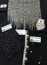 SONAL CHOUHAN INDIAN MAXI CHIFFON EMBROIDERED UNSTICHED 3PC