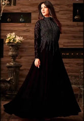 SONAL CHOUHAN INDIAN MAXI CHIFFON EMBROIDERED UNSTICHED 3PC