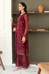 SAFEERA BY FLOSSIE ORGANZA EMBROIDERED WEDDING UNSTITCHED 3PC