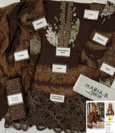 MARIA.B mprints embroidered patchwork luxury unstiched 3pc ✓