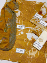 ASIFA NABEEL lawn printed with embroidered patch unstitced 3pc✓